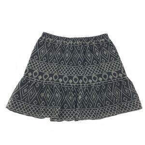 Madewell Caravan Print Skirt Size Small Womens Black White Mini Elastic Waist S